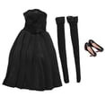 thumbnail image 2 of Vestido sin tirantes y zapatos de tacón alto a escala 1/6 para figura femenina de 12 pulgadas, 2 of 8