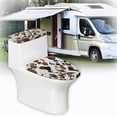 thumbnail image 6 of HELLHERO Elastic Fabric Lid Cover Set for Toilet for Bathroom Supplies Easter Toilet Seat Protector with Stretch 2 Pack, 6 of 7