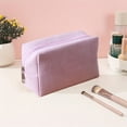 thumbnail image 4 of Bolsa de cosméticos | Organizador de brochas de maquillaje de pana | Neceser de viaje portátil | Múltiples compartimentos | Estuche de belleza con estilo | Poliéster | 18x11x7cm | 1 Pieza, 4 of 6