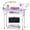 Purple, variant on Advwin Folding Manicure Nail Table w/ Dust Collector, LED Lamp, Wrist Cushion, Carrying Case & Rolling Wheels, Portable Nail Tech Desk Mobile Nail Workstation, White Marble