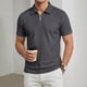 thumbnail image 2 of Mens Casual Manga Corta Botón Abajo Camisas de Color Sólido Suelto Moda Turndown Cuello Blusas Top para Verano Primavera, Par con Pantalones para Hombres Cortos, 2 of 3