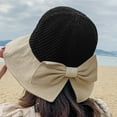 thumbnail image 3 of Travelwant Women Wide Brim Hat Hollow Breathable Summer Bucket Hat Bow Lady’s Sun Cap for Travel, 3 of 7