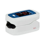 SmartHeart Pulse Oximeter | Blood Oxygen Saturation | Complete System Monitor Lanyard and Batteries, White/blue