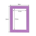 thumbnail image 3 of Dark Purple Acid Free 18x24 Picture Frame Mats with White Core Bevel Cut for 12x18 Pictures - Fits, 3 of 3