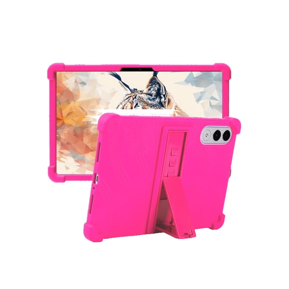 Silicone Case for Lenovo Yoga Tab 11.1 inch, Soft Flexible Shockproof Protective Tablet Cover, Anti-Scratch & Lightweight Slim Design-Rosered