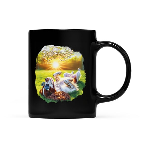 Happy Retirement with French Bulldog Enjoy Life Rest Time Mug Dog Lover Gifts Coffee Tea Cup - 02027