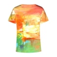thumbnail image 5 of T-Shirts d'Été pour Femmes Grande Taille à Manches Courtes Femmes Blouse Imprimée d'Été T-Shirts Décontractés à Col en V T-Shirts à Manches Courtes Hauts T-Shirt à Col en V Femmes en Liquidation, 5 of 5