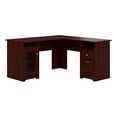 thumbnail image 1 of Scranton & Co 60" Transitional Engineered Wood L-Computer Desk in Harvest Cherry, 1 of 6