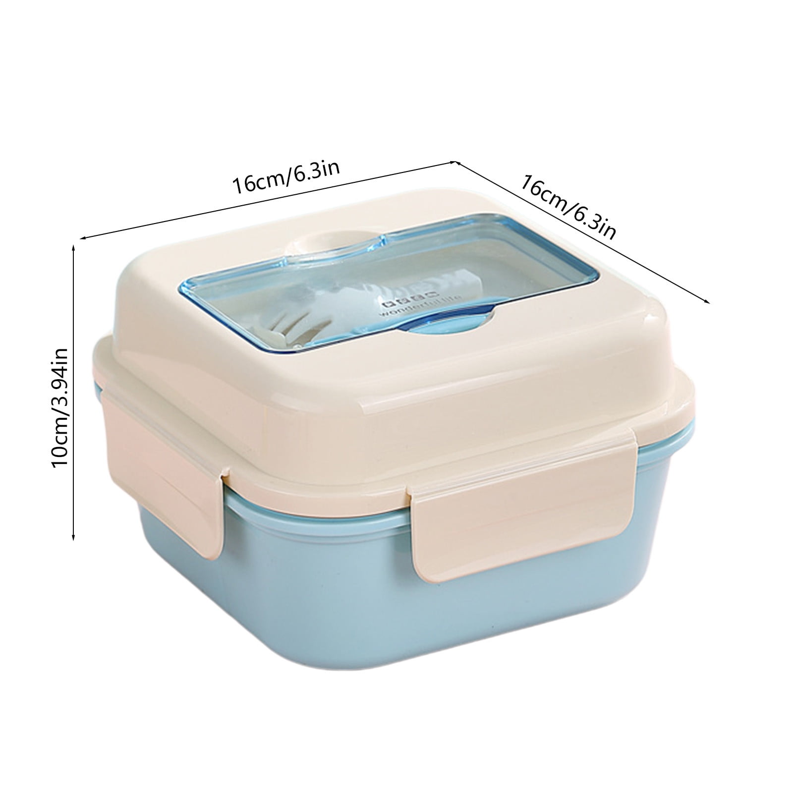 Werulen Microwave Safe Bento Box Sealed Compartment Divided,Home Office Picnic Fruit Meal Storage,Lunch Box Container,Food Storage Case,Microwave Meal Box