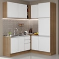 thumbnail image 2 of Cocina Integral Esquinera 329cm Marrón/Blanco Glamy Madesa, 2 of 5