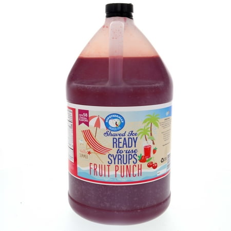 

Fruit Punch Ready to Use Hawaiian Shaved Ice or Snow Cone Syrup Gallon (128 Fl. Oz)