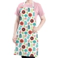 thumbnail image 5 of Pioneer Flower Floral Print Pattern Apron for Women and Men, Cotton Linen Waterproof with Pockets, Adjustable, 33x27 Inch for Kitchen, Gardening, BBQ, Salon, 5 of 6