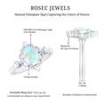 thumbnail image 6 of Rosec Jewels Vintage Style Ethiopian Opal Oval Engagement Ring - 1.2 Ct - AAA Quality - Opal Diamond Ring - with Jewelry Box, 925 Sterling Silver, US 4.00, 6 of 10