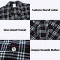 thumbnail image 2 of Yunbao Mens Cotton Pajama Sets Short Sleeve Sleepwear Button Down Loungewear Pjs with Pockets, 2 of 6