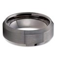 thumbnail image 2 of Gunmetal Wedding Ring,Tungsten Wedding Band,8MM Wedding Ring,Tungsten Carbide Ring,Anniversary Ring,Engagement, 2 of 3