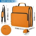 thumbnail image 5 of 3 Ring Zipper Binder with Shoulder Strap Waterproof Trapper Keeper 2 Inch D-Ring 500 Sheets Capacity Orange, 5 of 8