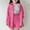 Hot Pink, variant on RTKFRFLM Girls 2-Piece Shirt Set Solid Color Long Sleeve Lapel Top and High Waist Pocket Shorts Outfit Stylish Classic Summer Fall Clothes for Big Girls and Ages 5-14 Years