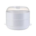 thumbnail image 1 of Microwave Heating Steamer Microwave Food Steamer for Vegetables Home Kitchen double layer, 1 of 8