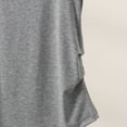 thumbnail image 4 of hlysgo Womens Comfy Lightweight Shirt Running Workout Swim Basic Short Sleeve Crewneck Sun T-Shirt Gray,XL, 4 of 5