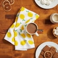 thumbnail image 4 of Hometrends Printed Lemon 1-Piece 100% Cotton Kitchen Towel, Yellow Multi, 16"x26", 4 of 5