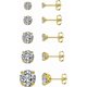 thumbnail image 1 of Hypoallergenic Stainless Steel Stud Earrings Round Cubic Zirconia CZ Earring Set for Women Men 3mm-8mm, 1 of 4