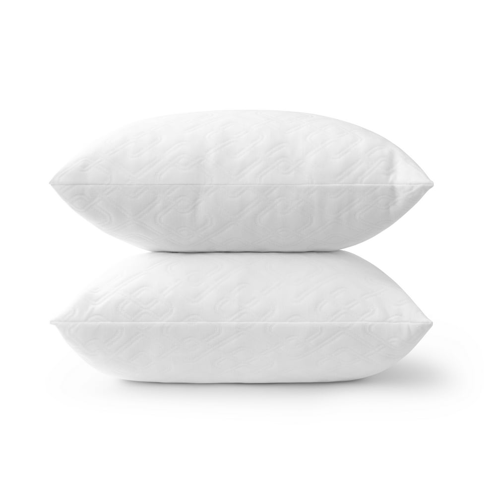 Simmons Luxury Knit Pillows with Memory Foam Cluster Fill, Set Of 2