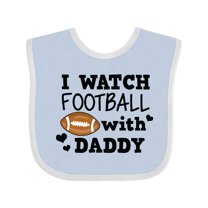 Inktastic I Watch Football with My Daddy Boys or Girls Baby Bib