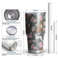thumbnail image 6 of 30oz Cute Boxer Dog and Flowers Florals Tumblers Stainless Steel Tumbler with Lid and Straw,Vacuum Insulated Double Wall Travel Tumbler Cups Mug with Cleaning Brush for Coffee,Tea, 6 of 7