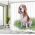 thumbnail image 5 of Ambesonne Beagle Shower Curtain, Focused in Mind Dog Sketch, 69"Wx70"L, Rosewood Caramel, 5 of 5