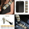 thumbnail image 5 of FKELYI American Tribal Horse Print 16 Pcs Car Seat Covers with Steering Wheel Cover Seatbelt Pads Headrest Protector Universal Fit Armrest Pad Handbrake Cover Gear Shift Cover Cup Coasters, 5 of 6