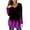 Purple, variant on Sakmal Plus Size Tops for Women Long Sleeve Floral Button V-Neck Tunic Shirts for Women