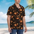 thumbnail image 3 of Yiaed Halloween With Pumpkins Print Hawaiian Shirt for Men Short Sleeve Button Down Shirts Beach Shirts for Men,3X-Large, 3 of 7