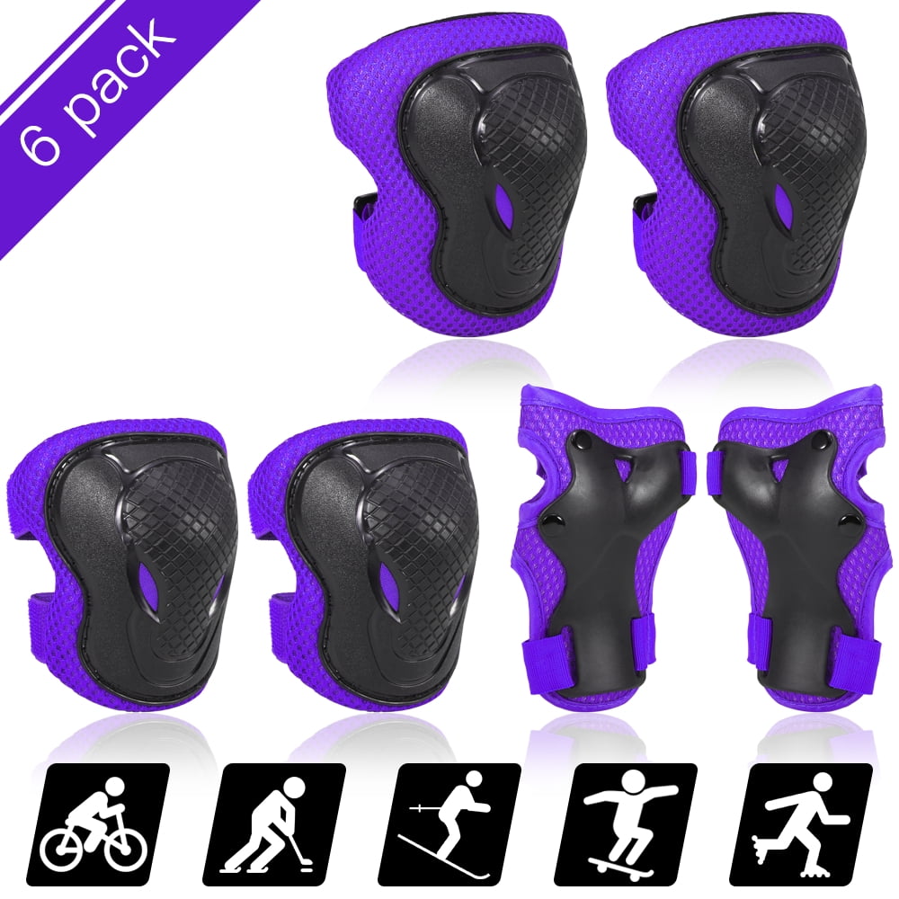 Kids Protective Gear Knee Pads And Elbow Pads 6 In 1 Set For Cycling UK 