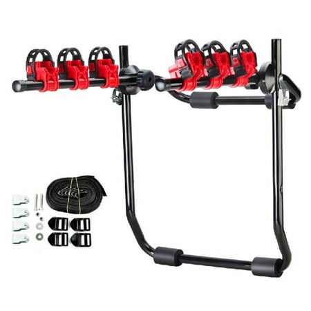 Zimtown Bike Rack Carrier, 3-Bike Hitch Mount Rack with Receiver for Car Auto Suv, Black and