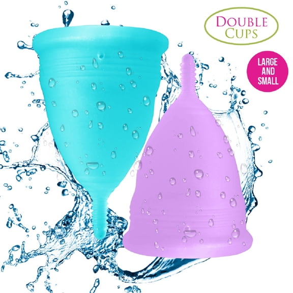 Blossom Menstrual Cups Reusable Silicone Cup (L-Blue | S- Purple)