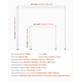 thumbnail image 5 of KFFKFF Adjustable Over-The-Table Rod Stand with Clamps, 13"-42'' Height & 28"-98" Length, Metal Table Arch Frame for Event Decorations, White, 5 of 9