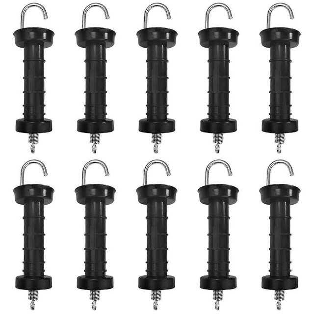 10 PCS Gate Handle for Electric Fence, Insulated Spring Tension, Replacement Accessories for Fencing