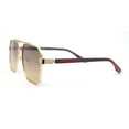 thumbnail image 3 of Mens Luxury Fashion Rectangle Mobster Chic Designer Metal Rim Sunglasses Gold Brown - Brown, 3 of 4