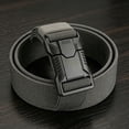 thumbnail image 4 of TEAJOPSUU Men's Lightweight-Duty Nylon Belt with Quick Release Plastic Buckle- Adjustable Utility Belt for Outdoor Work Hiking Cargo Pants Trim to Fit Dark Gray, 4 of 7