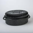 thumbnail image 2 of Granite Ware 21 in Oven Rectangular Roaster with lid. (Speckled Black) - Accommodates up to 25 lb poultry or roast., 2 of 5
