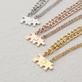 thumbnail image 6 of Anavia Tiny Puzzle Piece Couple Necklace - Anniversary Gift for Boyfriend - Best Friends BFF Gift - Stainless Steel Jewelry with Gift Box - [Silver, Cable Chain for Women and Figaro Chain for Men], 6 of 6
