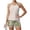 Cyan, variant on Women's Tropical Hawaiian Tankini Swimsuit Modest Tummy Control Bathing Suits Blouson Swimsuit Tankini Top and Boyshorts