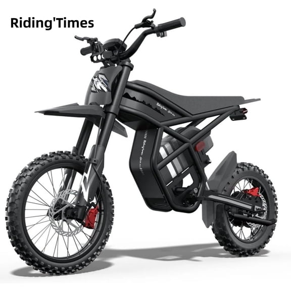 Riding'times Electric Dirt Bike for Teens Adults, 60V 25AH 40MPH Ebike with 14"/12" Motorcycle Tire, 3000W Dual Hydraulic Brakes Mountain Off-Road Dirtbike for Ages 13 