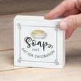 thumbnail image 3 of CounterArt "Soap" Solid Wood Block Sign 3.75” Square, 3 of 5