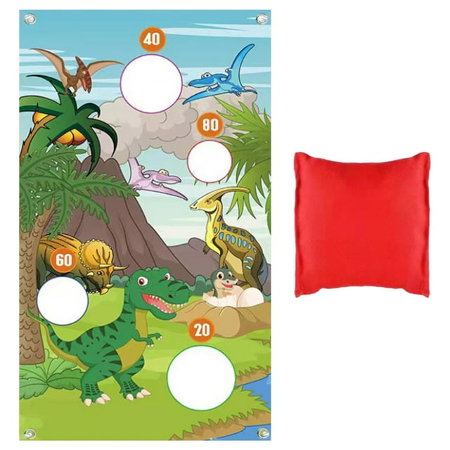Kit De Pancarta De Juego De Lanzamiento De Dinosaurios, Juego De Acampada Para Regalos De Interior Sunnimix juego de lanzamiento