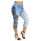 thumbnail image 1 of Leggings de mezclilla con panel de moda para mujer Pantalones de yoga Capris de verano Fridja hfkajh98770, 1 of 6