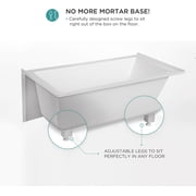 Fine Fixtures Acrylic-Fiberglass Soaking Bathtub, White. Alcove| Apron Front Right Hand 60x32
