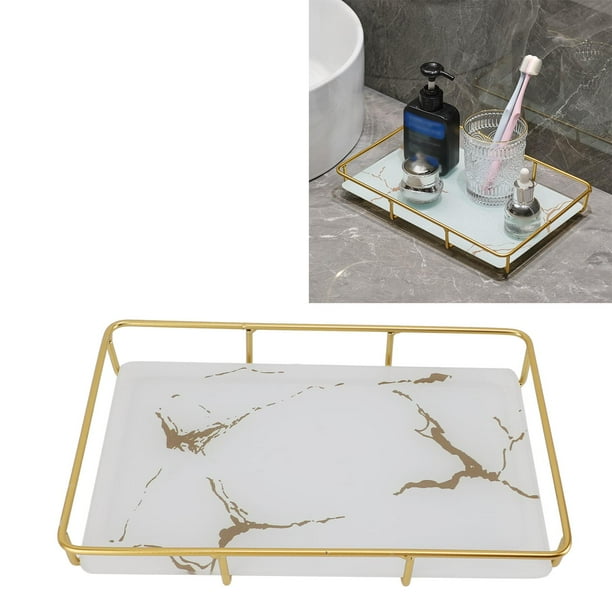 Bandeja Para Mostrador De Baño, Bandeja De Baño, Moderna, Elegante, Antideslizante, Organizador Versátil, Bandeja De Tocador Para Baño, Bandeja Rectangular Para Artículos De