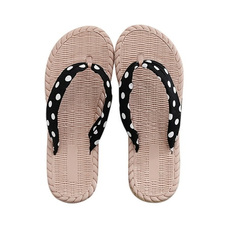 

QIIBURR Womens Slippers Ladies Flip Flops Flat Beach Shoes Flat Flip Flops