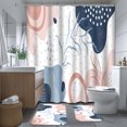 thumbnail image 2 of LALILO 4 Pcs Blue Earth Ocean Shower Curtain Sets with Rugs for Bathroom Decor,Art Map World Flat Bathroom Curtain Set with Mats, 2 of 6
